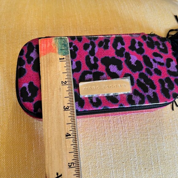 Marc Jacobs Snapshot Bag Pink Leopard Print Case Glitter - Picture 7 of 9